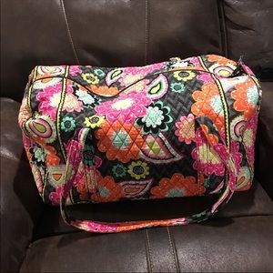 Vera Bradley large zig zag flower duffel bag